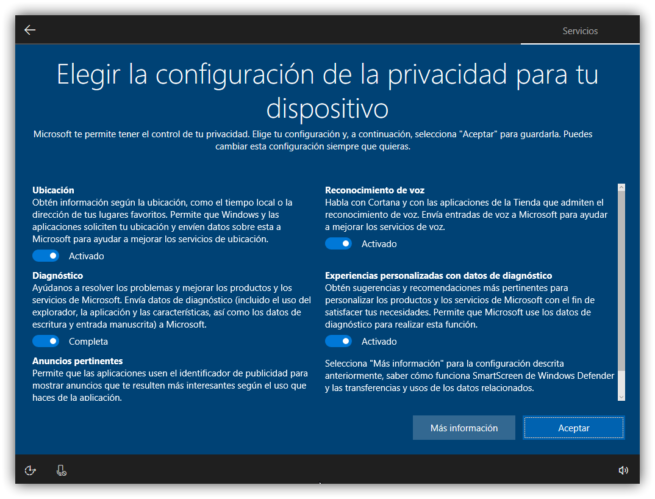 Así es el nuevo asistente de configuración de Windows 10 Creators Update - SoftZone