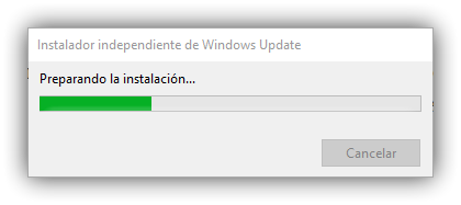 instal·lant actualització Windows