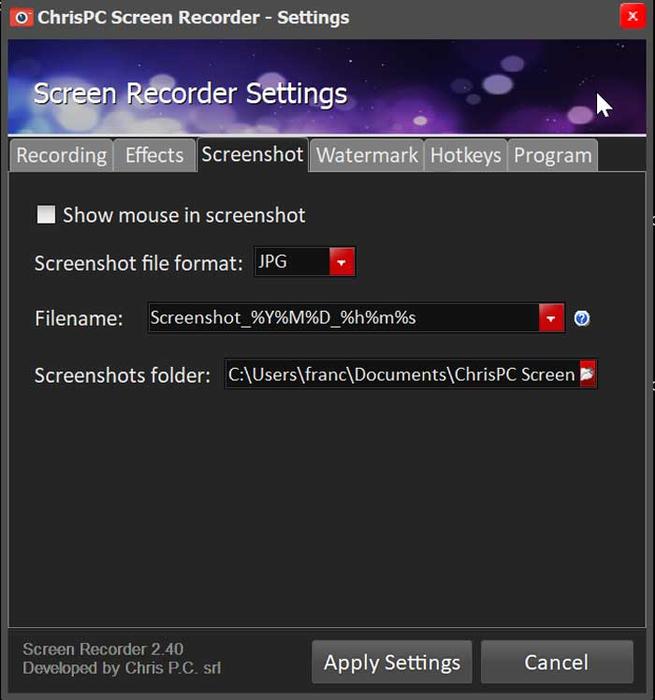 ChrisPC Screen Recorder 2.23.0911.0 instal the new version for ipod