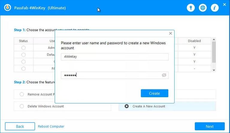 windows password key crack
