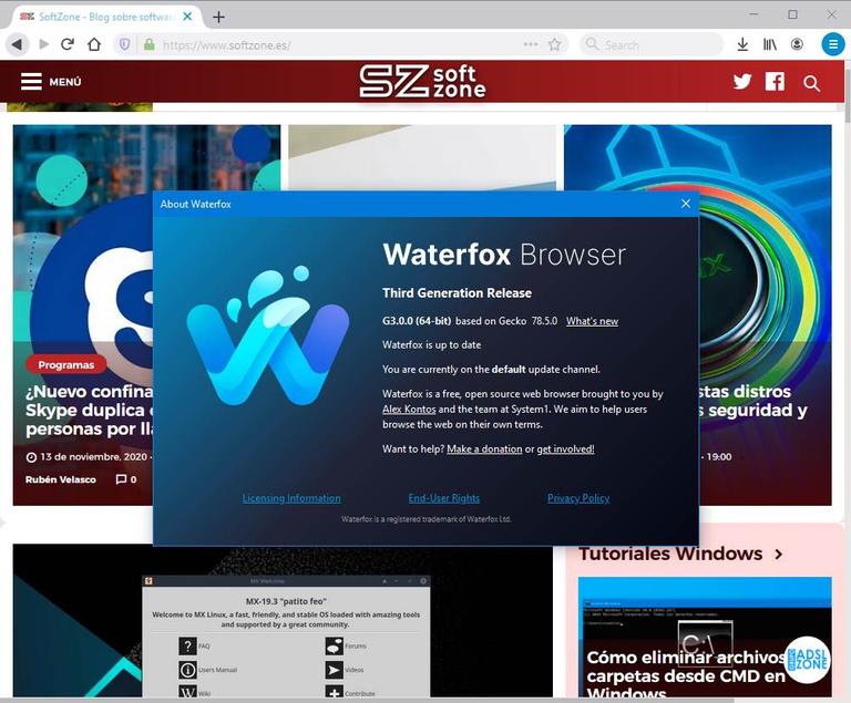 Waterfox Current G5.1.10 instal the new