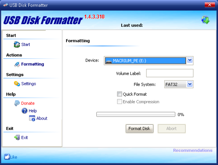 USB Disk Formatter