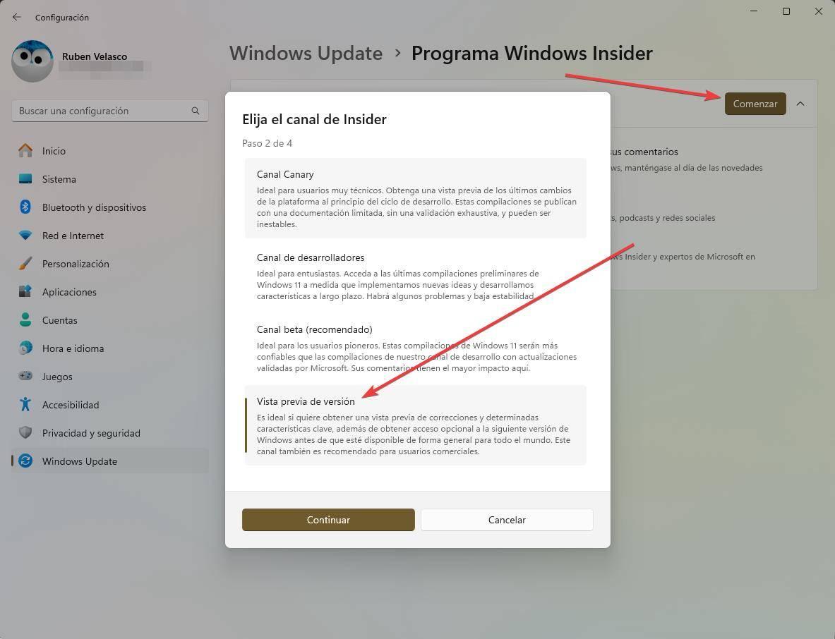 Windows 11 - Unirse a programa Insider