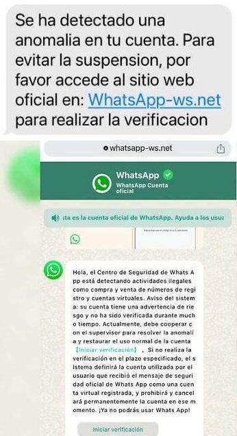 estafa centro seguridad whatsapp