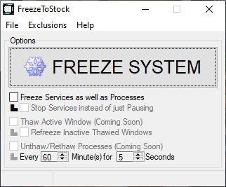 software suspension frozentostock