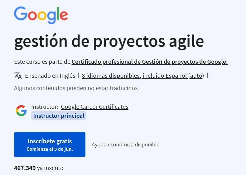 gestion proyectos google