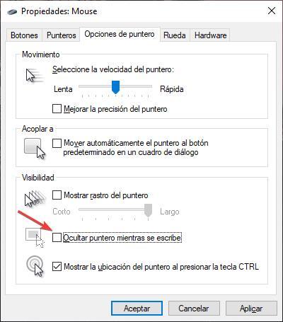Mouse Properties in Windows