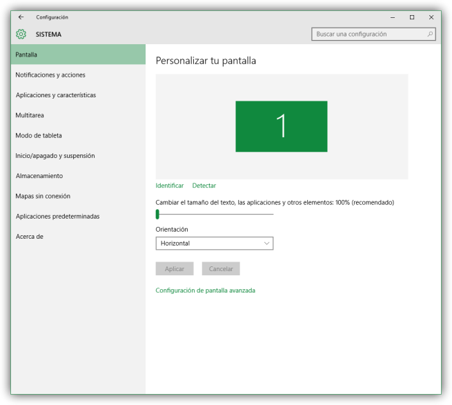 Configurar el tamaño de la fuente de Windows 10